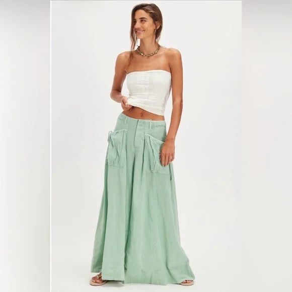 FREE PEOPLE Miss You Most Wide-Leg Pants - Picture 3 of 15